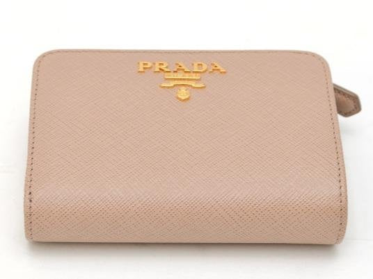 Prada Saffiano Compact Zip Bifold Wallet