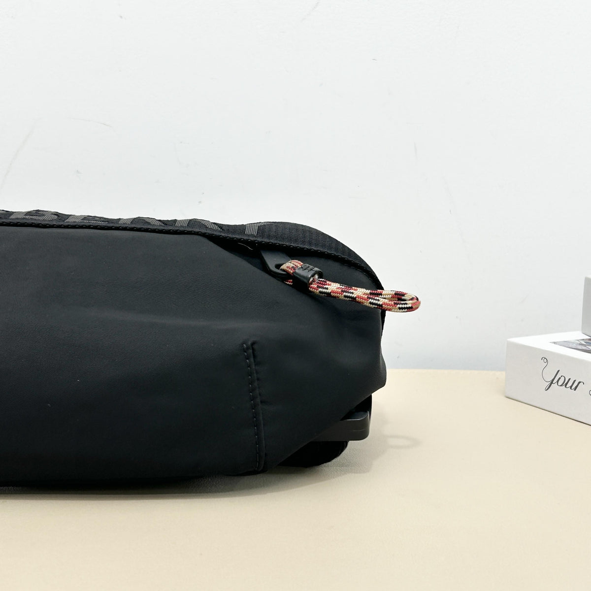 Black Webbing Logo Fanny Pack Crossbody Bag